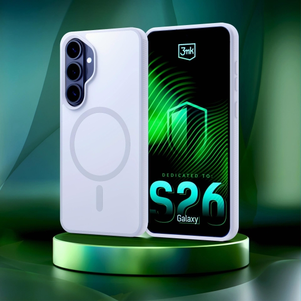 3mk ochranný kryt Smoke MagCase White pro Samsung Galaxy S26