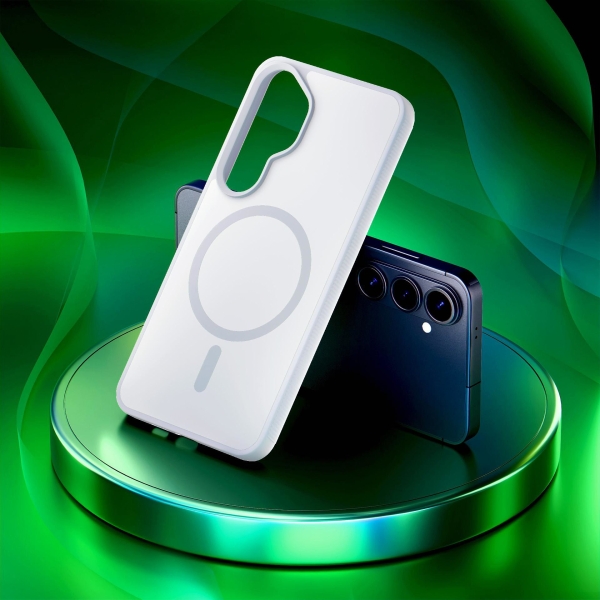 3mk ochranný kryt Smoke MagCase White pro Samsung Galaxy S26