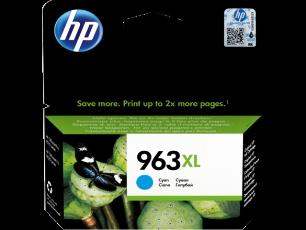 HP 963XL (3JA27AE), azurová originální náplň do tiskárny HP