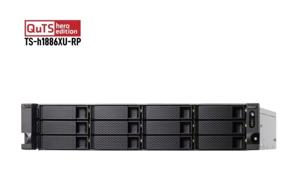 QNAP TS-h1886XU-RP-R2-D1622-32G (4C/XeonD-1622/3,2GHz/32GBRAM/18xSATA/4x2,5GbE/2xSFP+/2xUSB3.2/4xPCIe/RP)