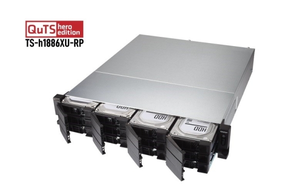 QNAP TS-h1886XU-RP-R2-D1622-32G (4C/XeonD-1622/3,2GHz/32GBRAM/18xSATA/4x2,5GbE/2xSFP+/2xUSB3.2/4xPCIe/RP)