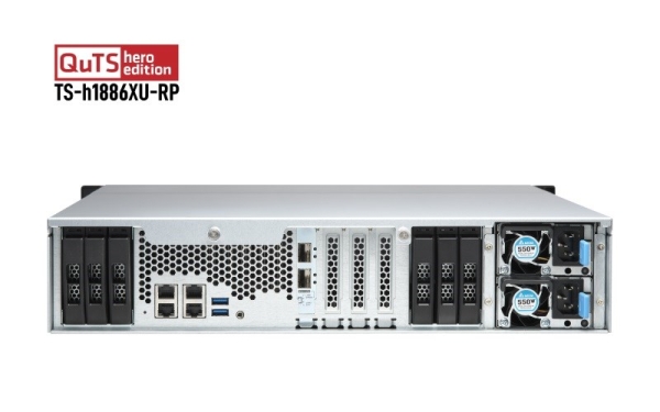 QNAP TS-h1886XU-RP-R2-D1622-32G (4C/XeonD-1622/3,2GHz/32GBRAM/18xSATA/4x2,5GbE/2xSFP+/2xUSB3.2/4xPCIe/RP)