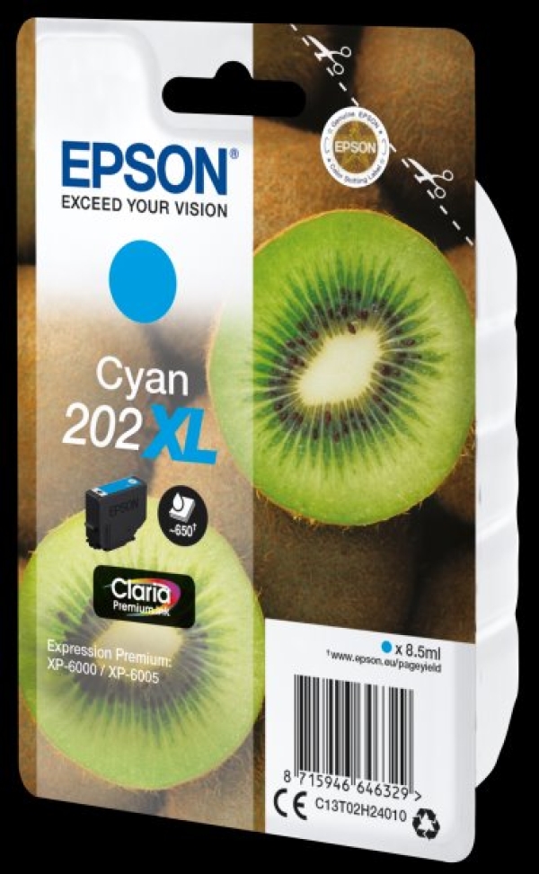 Náplň Epson 202XL, C13T02H24010 azurová blistr 