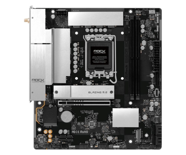 ASRock MB Sc LGA1851 B860M ROCK WIFI, Intel B860, 2xDDR5, 1xHDMI, 1x DP, WiFi,  mATX