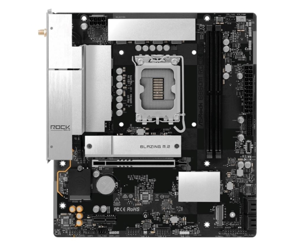 ASRock MB Sc LGA1851 B860M ROCK WIFI, Intel B860, 2xDDR5, 1xHDMI, 1x DP, WiFi,  mATX