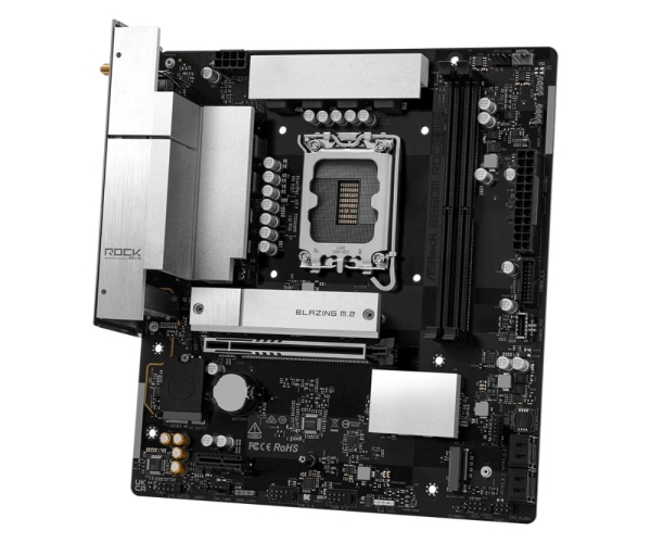 ASRock MB Sc LGA1851 B860M ROCK WIFI, Intel B860, 2xDDR5, 1xHDMI, 1x DP, WiFi,  mATX