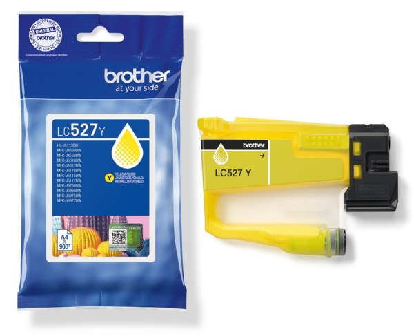 Brother LC527XLY - Vysoká výtežnost - žlutá - originální - pillow pack - inkoustová cartridge - pro Brother MFC-J4350DW, MFC-J4550DW