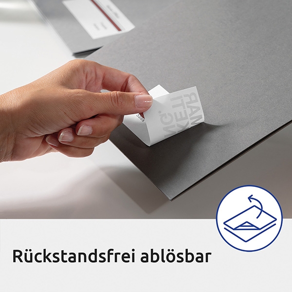 Avery Zweckform etikety 63.5mm x 29.6mm, A4, bílé, 27 etiket, odnímatelná, baleno po 25 ks, L4737REV-25, pro laserové a inkoustové