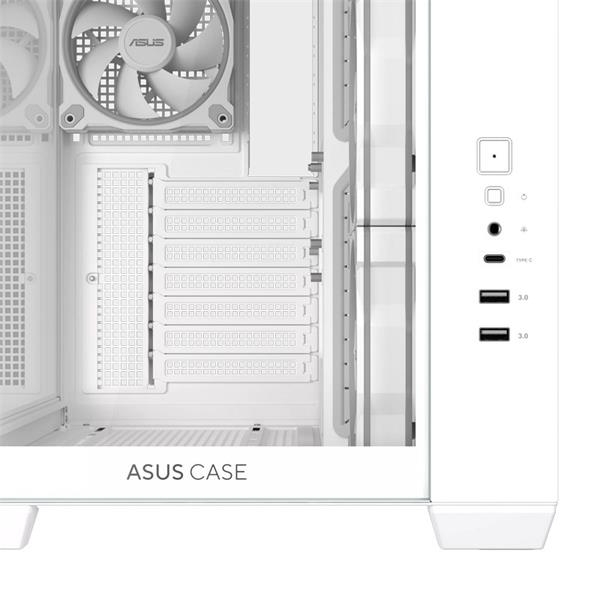 ASUS A32 PLUS WHITE ARGB TG skrinka ATX biela 4x ARGB fan