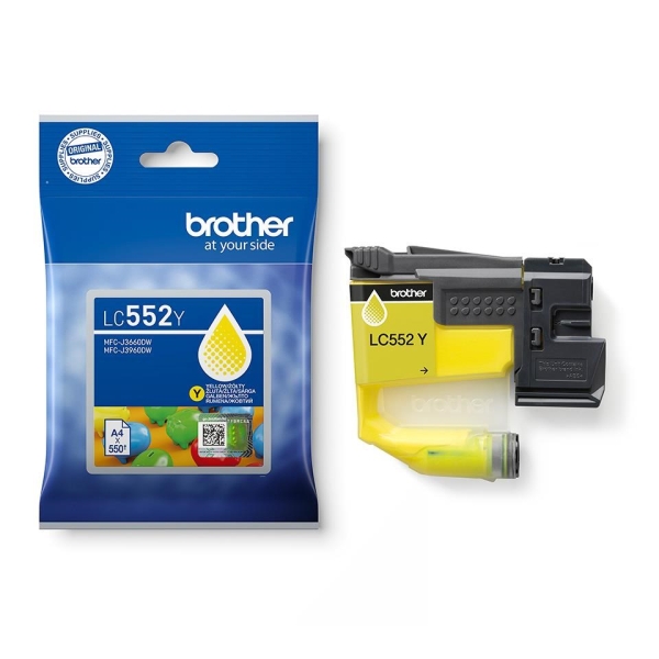 Brother originální ink LC552Y, yellow, 550str.