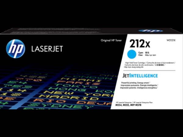 Toner HP č.212X, W2121X azurová