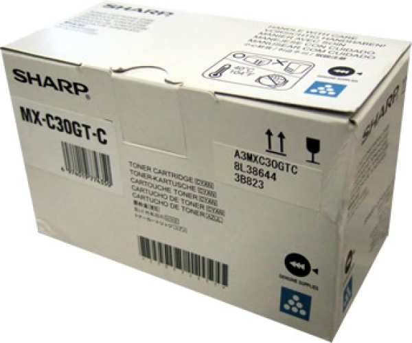 Toner Sharp MX-C30GTC azurový