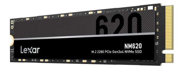 LEXAR NM620 SSD NVMe M.2 2TB PCIe (čtení max. 3500MB/s, zápis max. 3000MB/s)