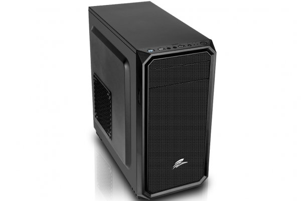 EVOLVEO Shaw 2, case mATX, 1x 120 mm ventilátor, přední mesh panel, prachový filtr, bez zdroje, černá