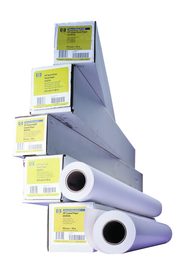 HP 1524/30.5/Heavyweight Coated Paper, matný, 60", C6977C, 130 g/m2, papír, 1524mmx30.5m, bílý, pro inkoustové tiskárny, role, uni