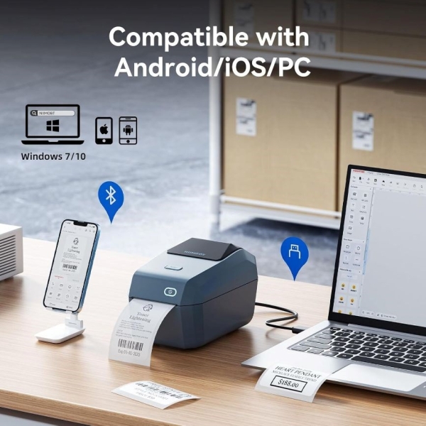 Niimbot Tiskárna štítků K3 Smart, modrá + role štítků 230 ks