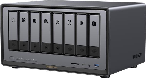 UGREEN NASync DXP8800 Plus (10C/i5-1235U/4,4GHz/8GBRAM/8xSATA/2xM.2/2x10GbE/1xPCIe/2xTB/2xUSB2.0/2xUSB3.2/HDMI/SD)
