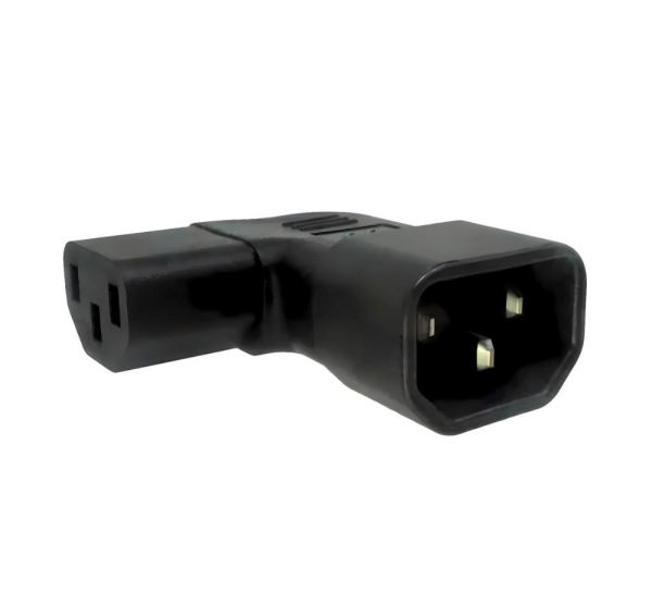 Adaptér úhlový na stranu IEC C13 na IEC C14 napětí 230V, 10A