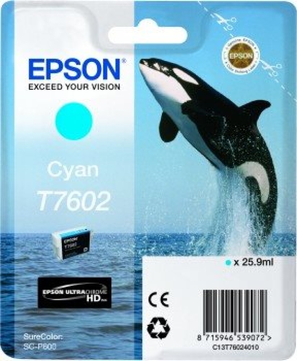 Náplň Epson C13T76024010 azurová blistr