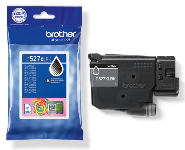 Brother LC527XLBK - Vysoká výtežnost - cerná - originální - polštárový balícek - inkoustová cartridge - pro Brother MFC-J4350DW, MFC-J4550DW