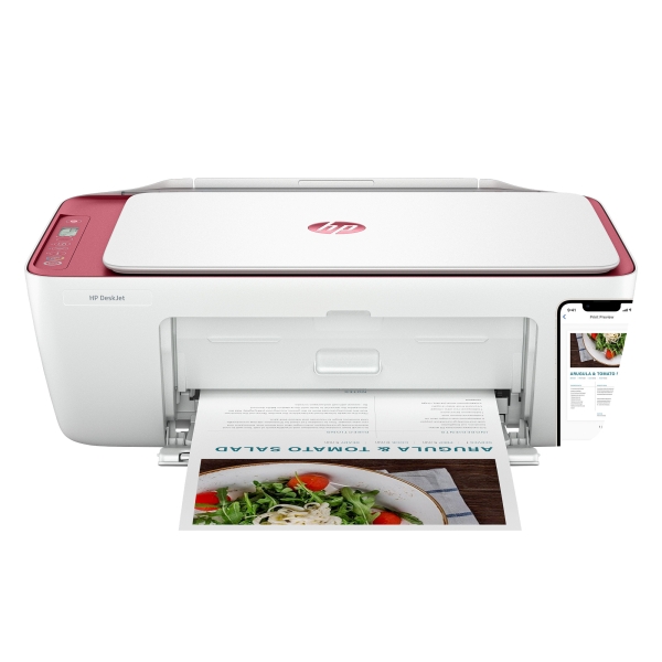 BAZAR - HP All-in-One Deskjet 2823e HP+ Rosewood (A4, 7,5/5,5 ppm, USB, Wi-Fi, BT, Print, Scan, Copy) - Poškozený obal (