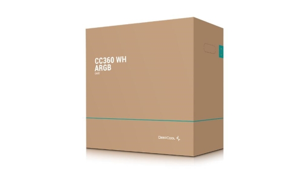 DEEPCOOL Case CC360 WH ARGB, mATX, Průhledná bočnice, 3x 120mm Fan, bílá
