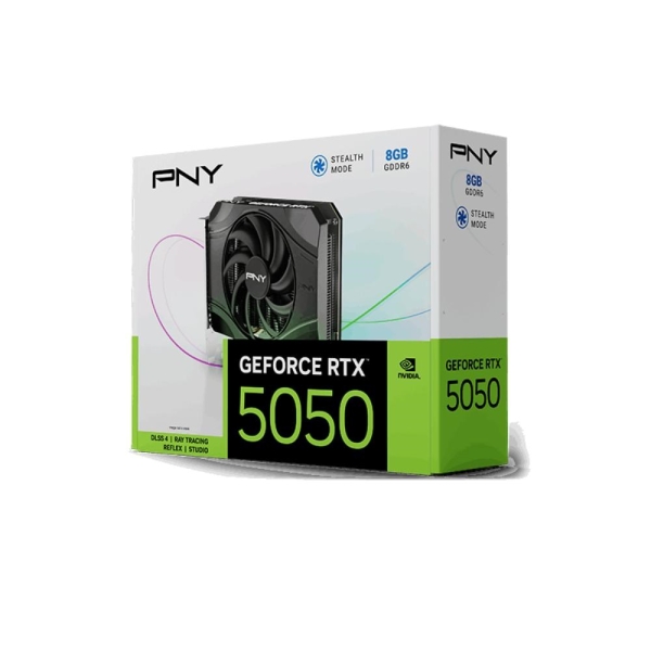 PNY VGA NVIDIA GeForce RTX 5050 Single Fan 8GB, RTX 5050, 8GB GDDR6, 3xDP, 1xHDMI
