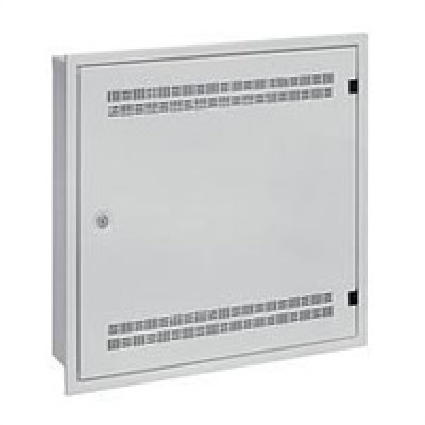 Solarix rozvaděč LC-18 do zdi s lištami 2U, 4U a 11U, 550x550 šedá RAL7035 s rámečkem k zazdění LC-18-55-15-W-G