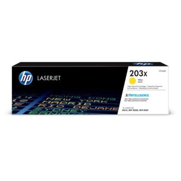 HP 203X (CF542X), žlutý originální toner do tiskárny HP