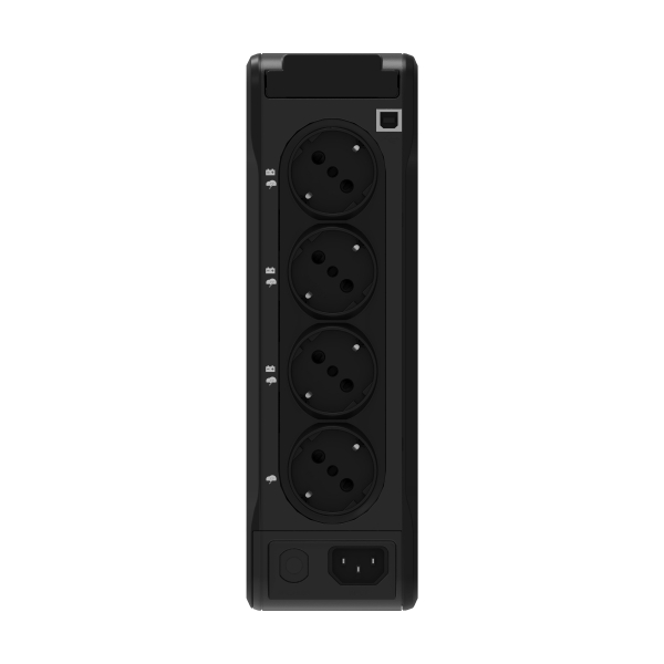 Eaton 3P Ellipse UPS DIN, 700 VA, 420 W, Vstup: C14, Výstupy: (3) Typ E, (1) Pouze přepěťová ochrana Typ E, Tower