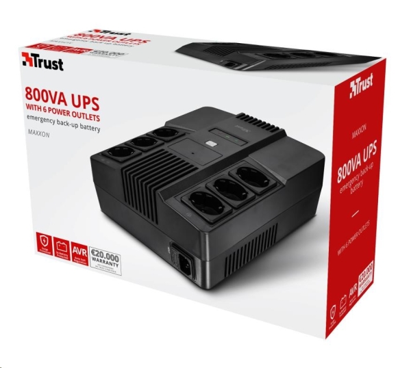 TRUST Záložní zdroj Maxxon 800VA UPS with 6 standard wall power outlets