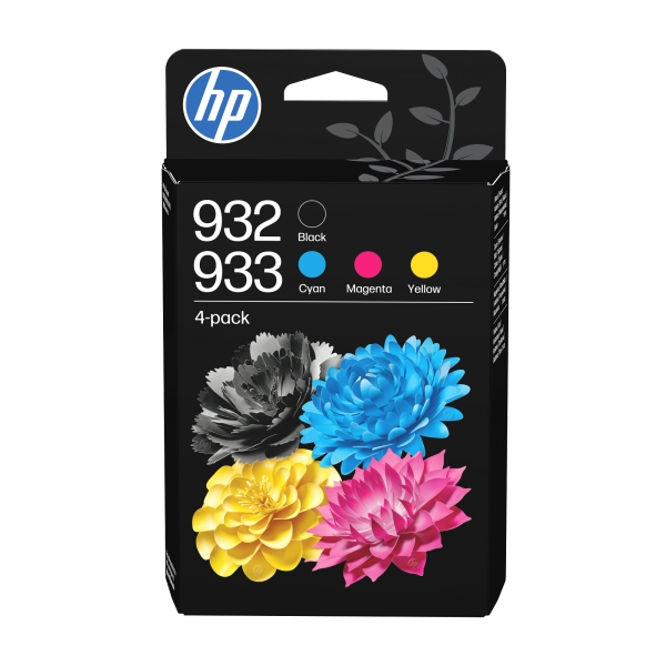 HP 932/933 Combo Pack - 4-balení - cerná, žlutá, azurová, purpurová - originální - Officejet - inkoustová cartridge - pro OfficeJet 6100, 6600 H711a, 6700, 7110, 7610