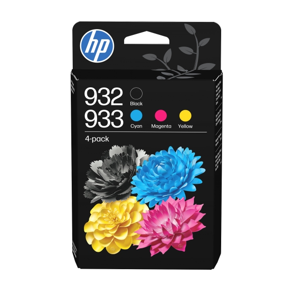 HP 932/933 Combo Pack - 4-balení - cerná, žlutá, azurová, purpurová - originální - Officejet - inkoustová cartridge - pro OfficeJet 6100, 6600 H711a, 6700, 7110, 7610