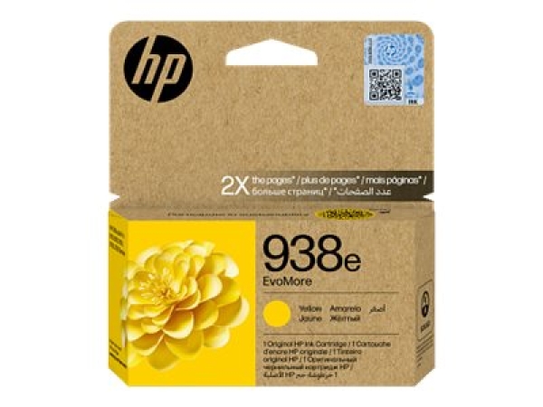 HP 938e EvoMore - 20 ml - žlutá - originální - Officejet - inkoustová cartridge - pro Officejet Pro 9110b, 9120, 9120b, 9120e, 9130b, 9130e, 9720E, 9730e
