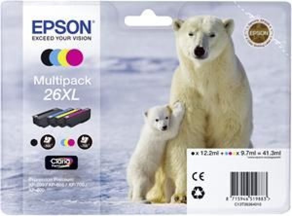 Náplň Epson 26XL, C13T26364010 CMYK multipack