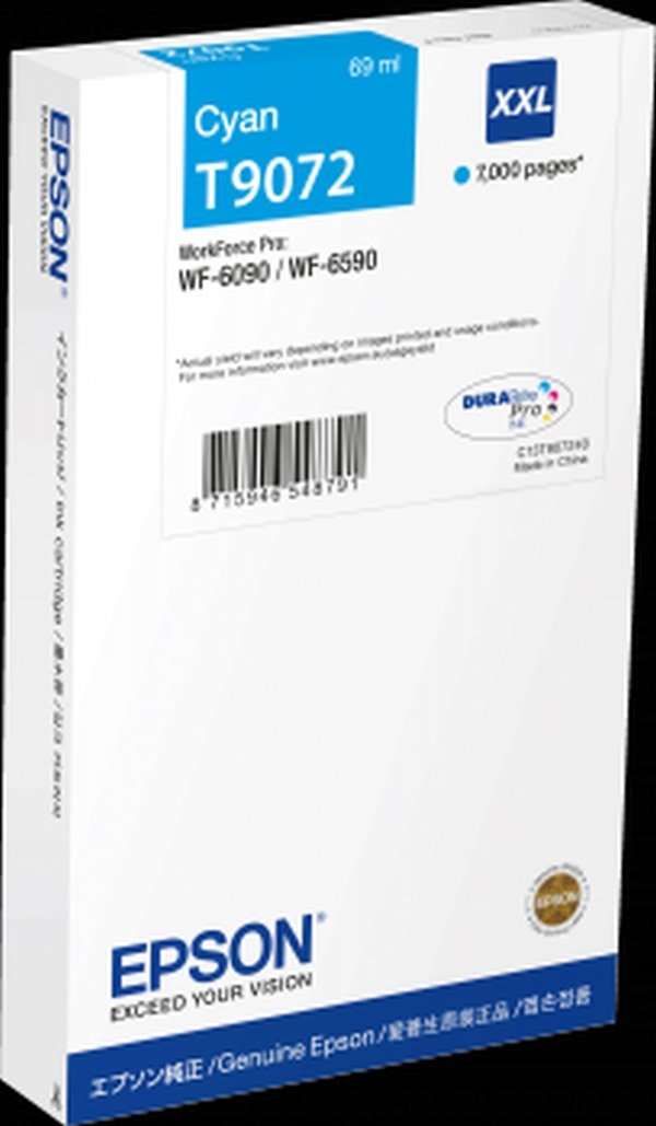 Náplň EPSON C13T907240, XXL azurová (69 ml)