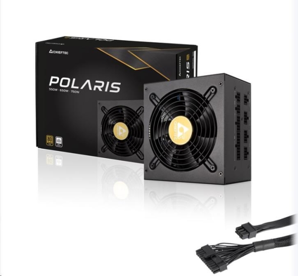 CHIEFTEC zdroj Polaris Series, PPS-750FC, 750W, ATX-12V V.2.4, PS2, 12cm fan, Active PFC, Modular, 80+ Gold
