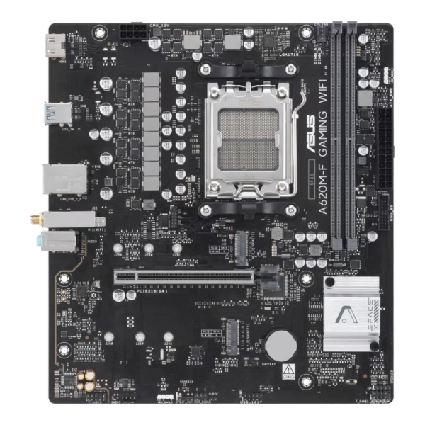 MB ASUS A620M-F Gaming WIFI /AM5/2xDDR5/M.2/W6+BT5.3/HDMI/mATX