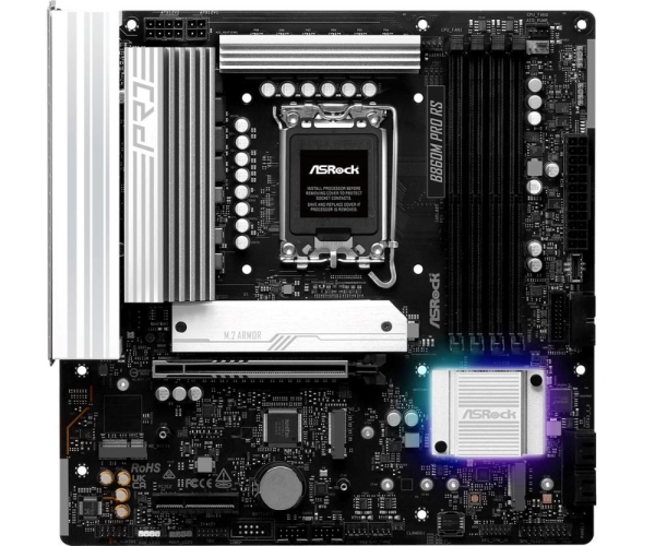 ASRock MB Sc LGA1851 B860M Pro RS, Intel B860, 4xDDR5, 1xDP, 1xHDMI, mATX