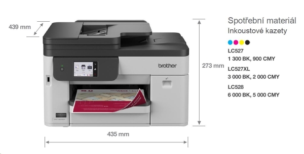 Brother/MFC-J5010DWYJ1/MF/Ink/A4/LAN/WiFi/USB