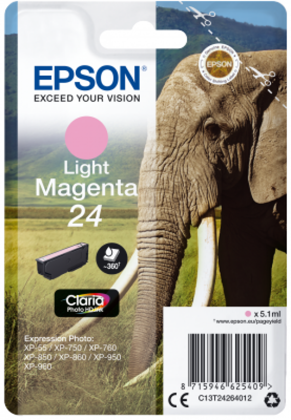 Náplň Epson C13T24264012 světle purpurová