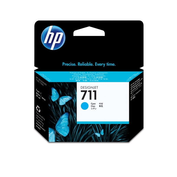 HP 711 (CZ130A), azurová originální barva do tiskárny HP