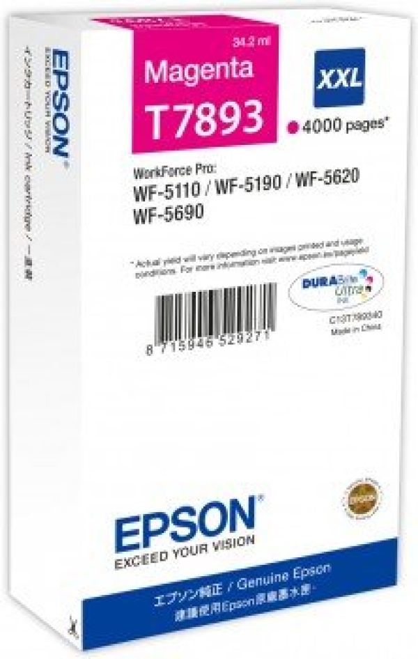Náplň Epson C13T78934010, T7893 (XXL) purpurová