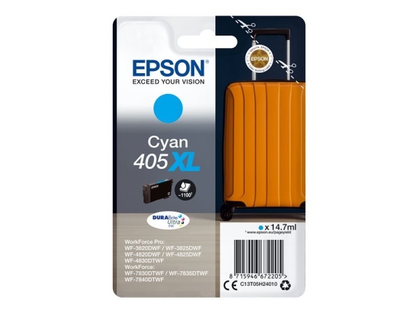 Náplň Epson 405XL, C13T05H24010 azurová 