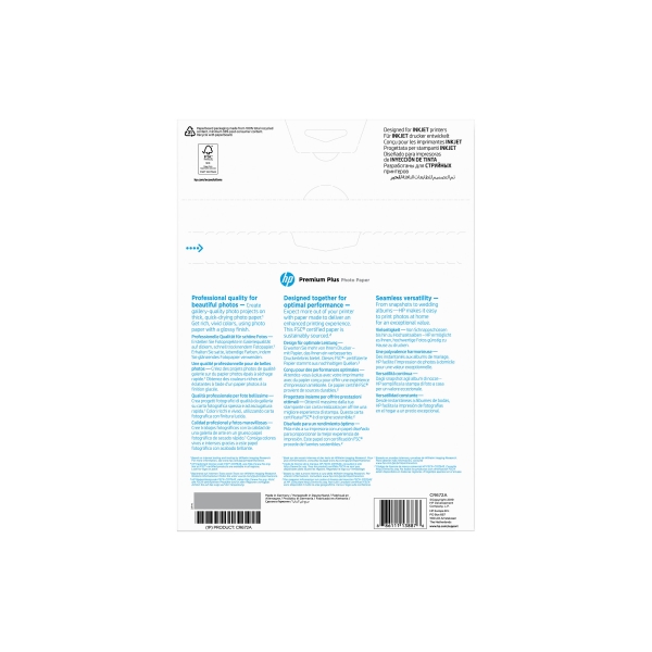 HP Premium Plus Glossy Photo Paper, foto papír, lesklý, bílý, A4, 300 g/m2, 20 ks, CR672A, inkoustový