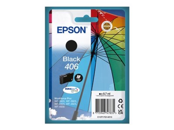 Epson 406 - 8.7 ml - cerná - originální - blistr - inkoustová cartridge