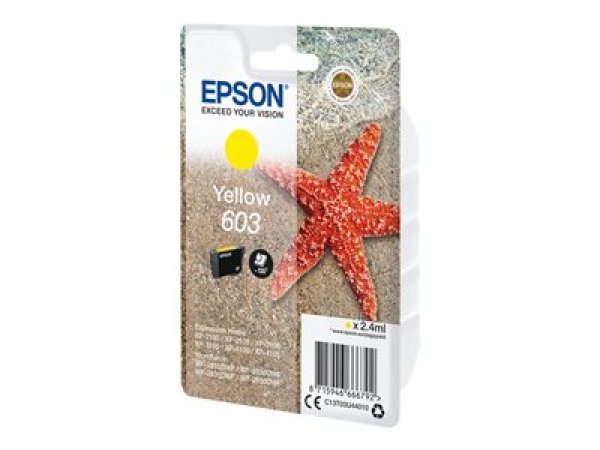 Náplň Epson 603, C13T03U44020 žlutá blistr s RF / akustickým alarmem