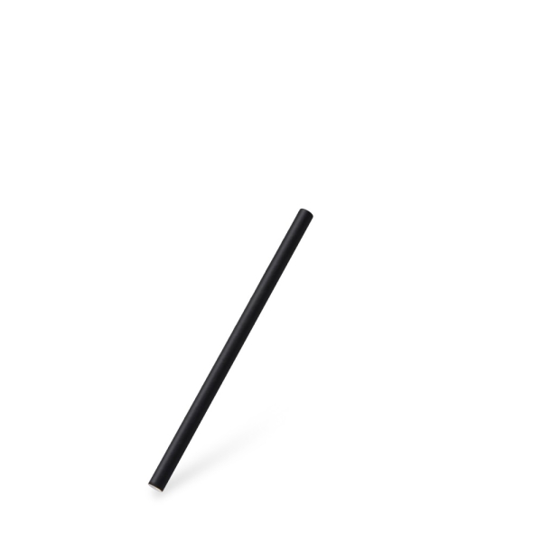 Slámky papírové JUMBO, černé 15cm, p.8, 100 ks