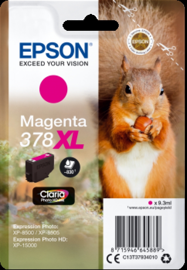 Náplň Epson 378XL, C13T37924020 purpurová blistr 