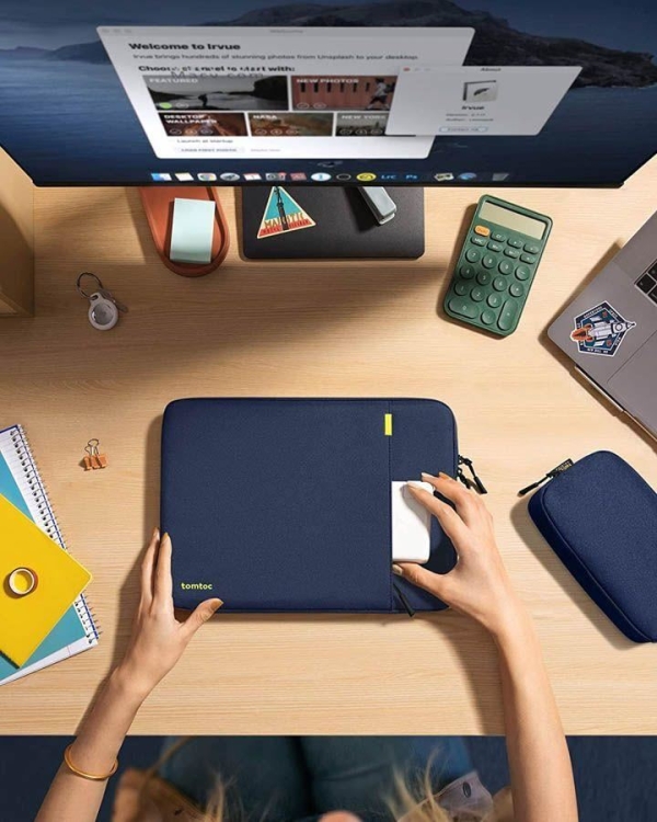 tomtoc Sleeve Kit - 14" MacBook Pro / Air, námořní modrá